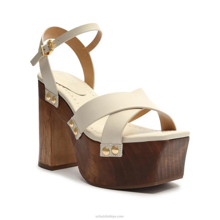 Schutz N42F619gaylah deri sandalet inci