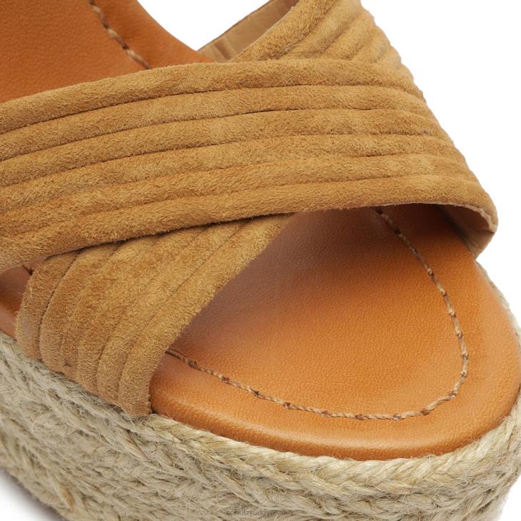 Schutz N42F620blisse platform nubuk sandalet çıplak karamel