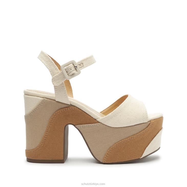 Schutz N42F623ısabelle platform napa deri sandalet beyaz