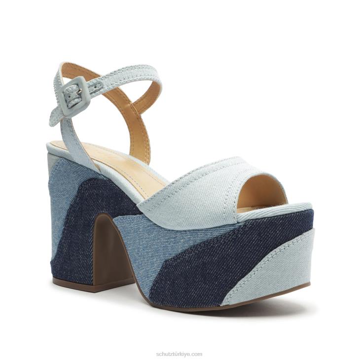 Schutz N42F624isabelle platform kot sandalet mavi