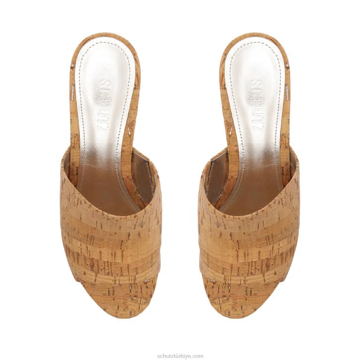 Schutz N42F629dalle kesme glam deri sandalet gümüş