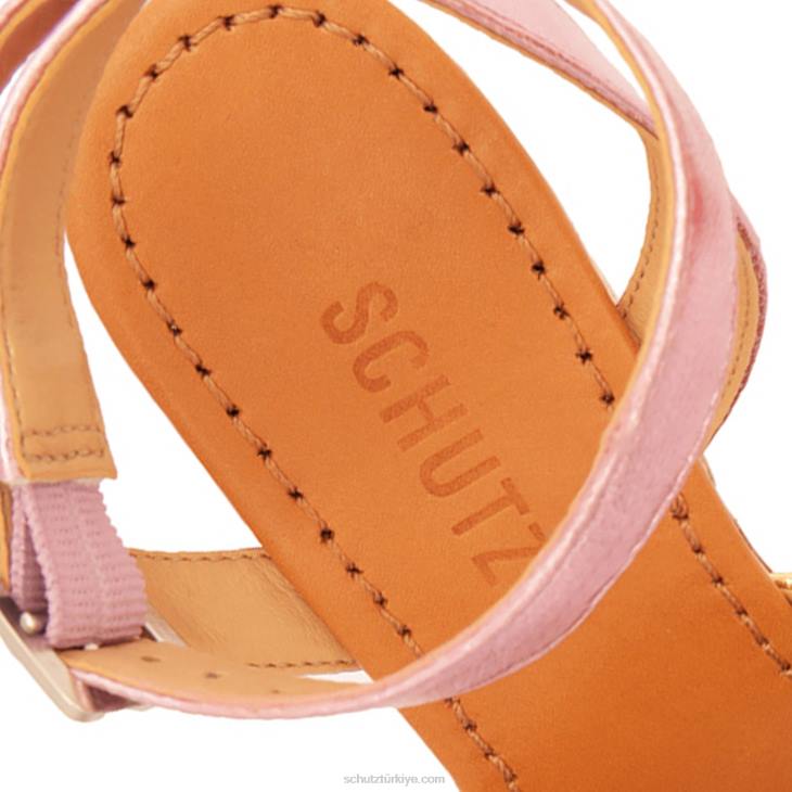 Schutz N42F632imani metalik deri sandalet altın
