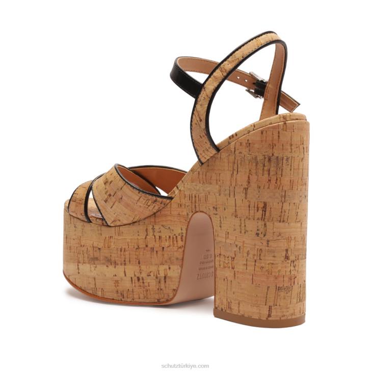 Schutz N42F638keefa hafta sonu kesme deri sandalet siyah