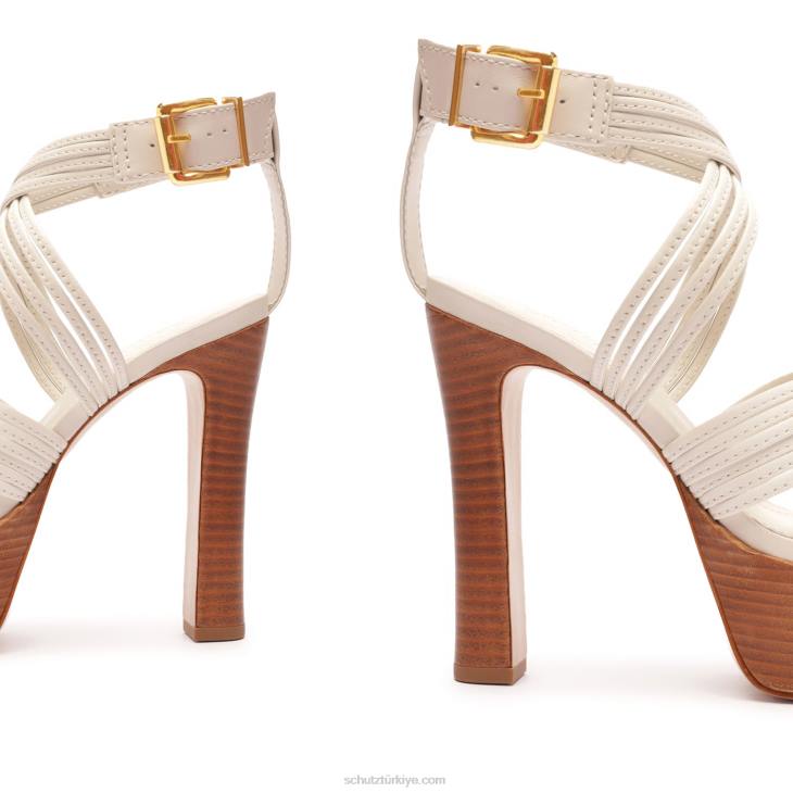 Schutz N42F640marcela platform dana derisi sandalet inci