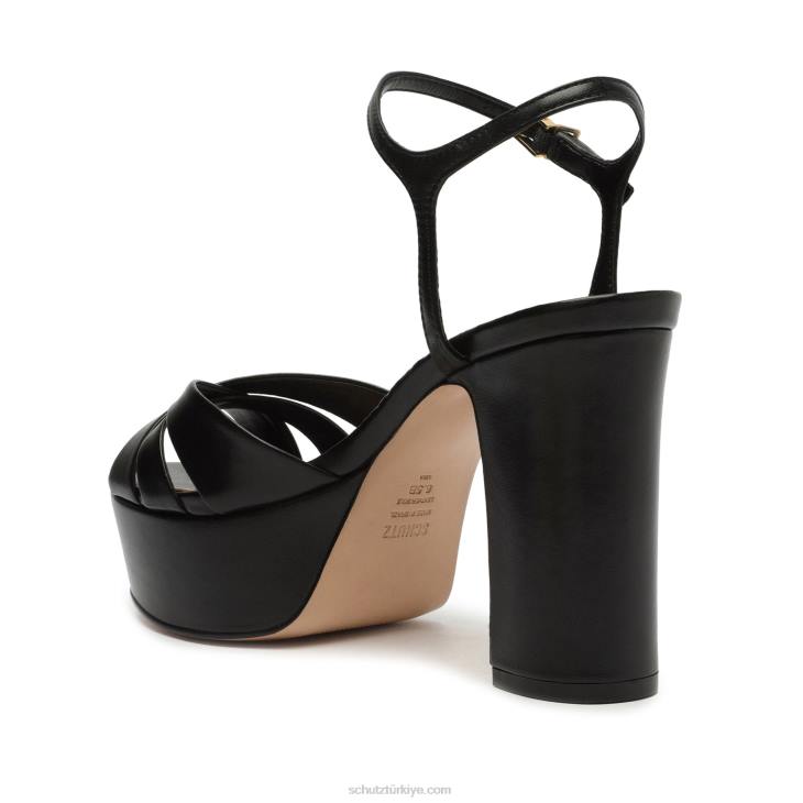 Schutz N42F642keefa nappa deri sandalet siyah