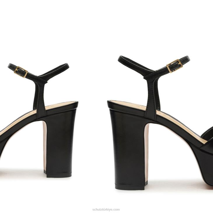 Schutz N42F642keefa nappa deri sandalet siyah