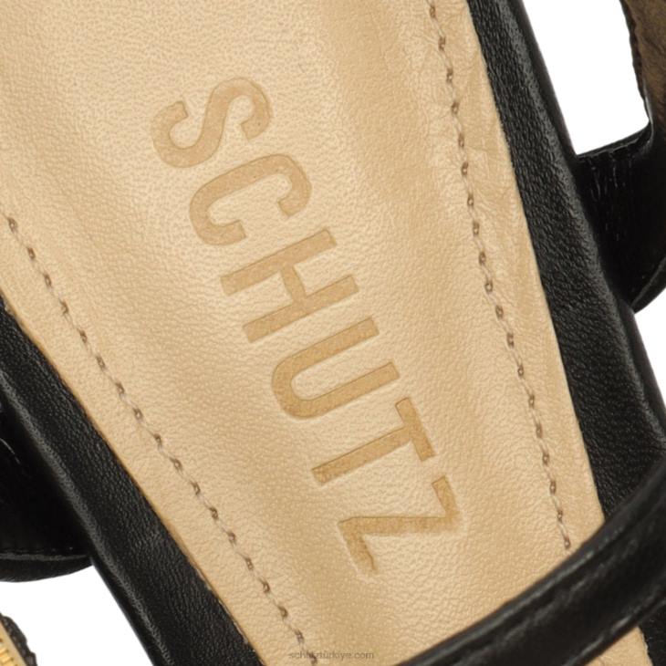 Schutz N42F642keefa nappa deri sandalet siyah