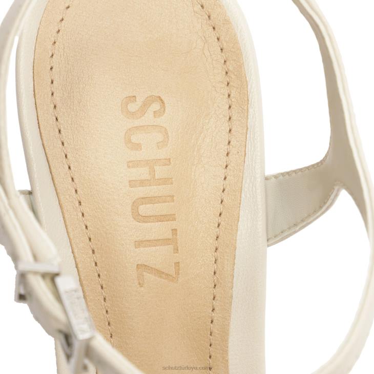 Schutz N42F646keefa nappa deri sandalet inci