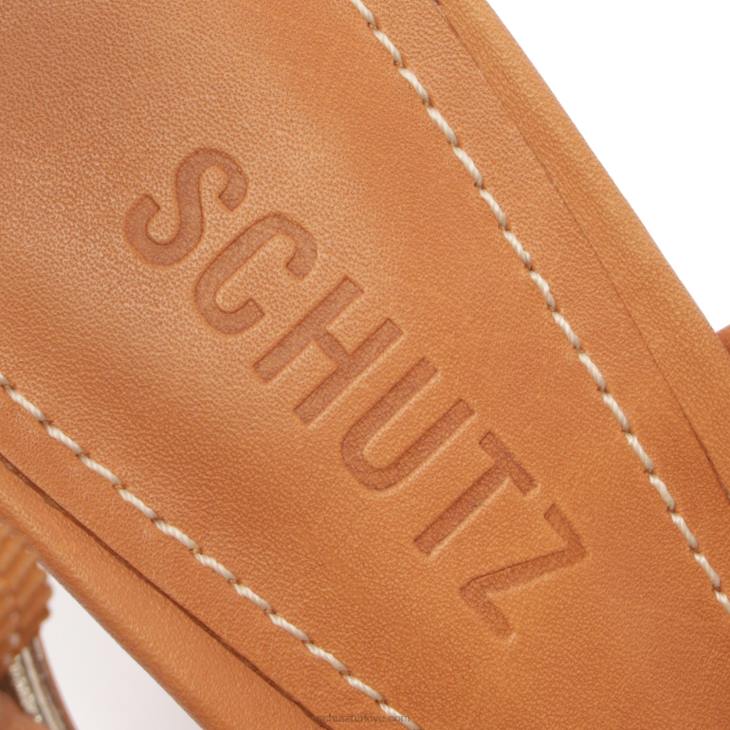 Schutz N42F648marcela platform atanado deri sandalet bal şeftali