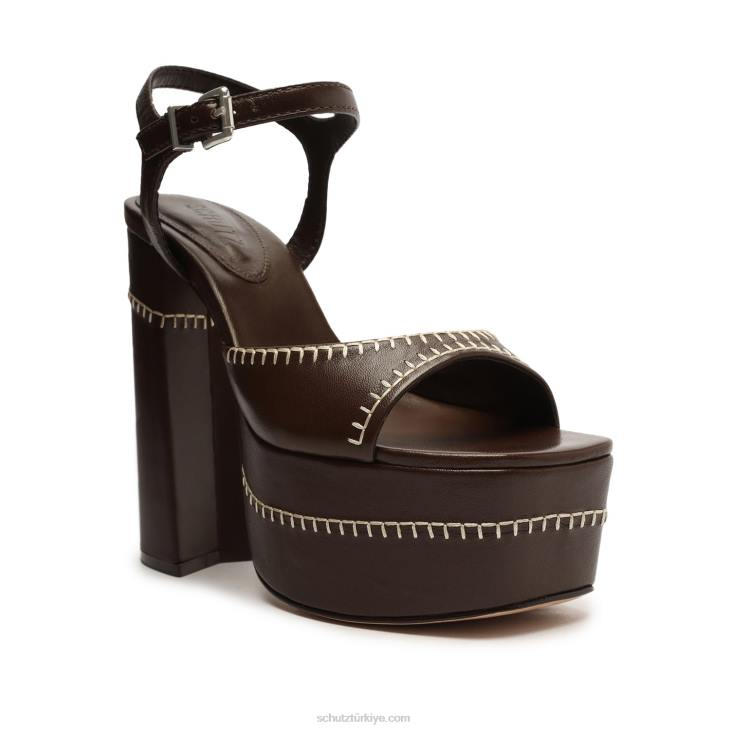 Schutz N42F653lenne indie nappa deri sandalet yeni bizon