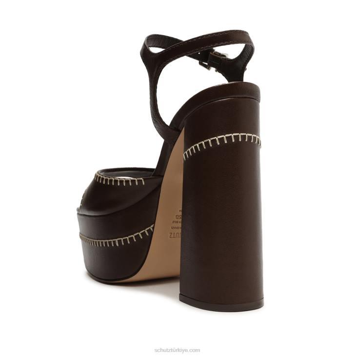 Schutz N42F653lenne indie nappa deri sandalet yeni bizon