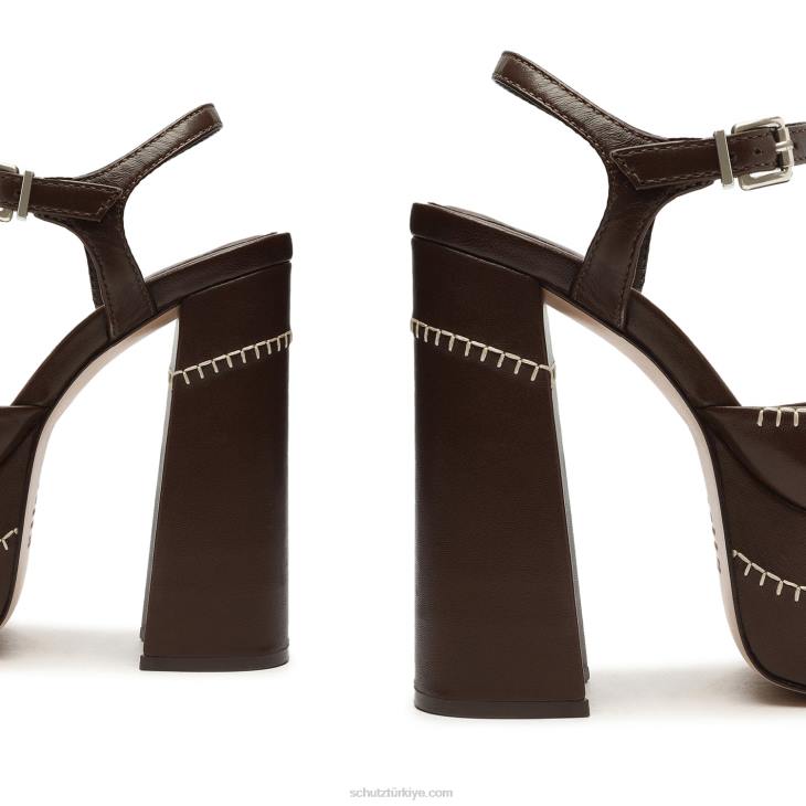 Schutz N42F653lenne indie nappa deri sandalet yeni bizon