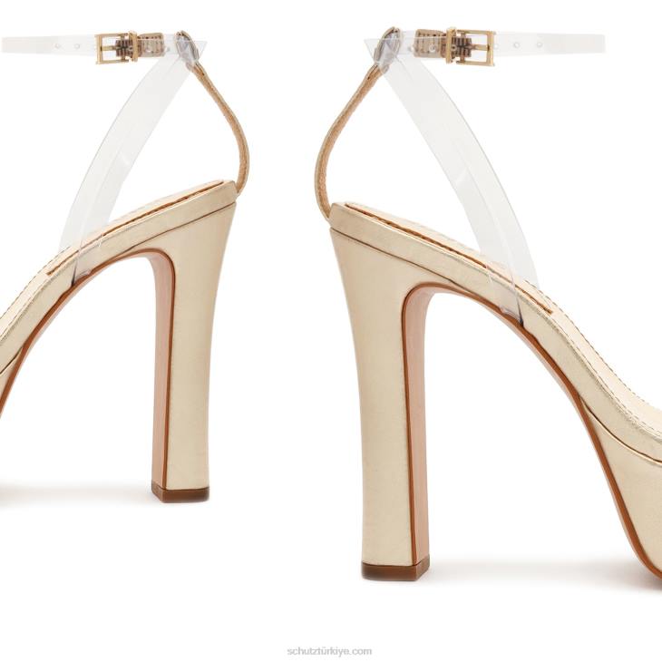 Schutz N42F656elyda platform sandalet altın