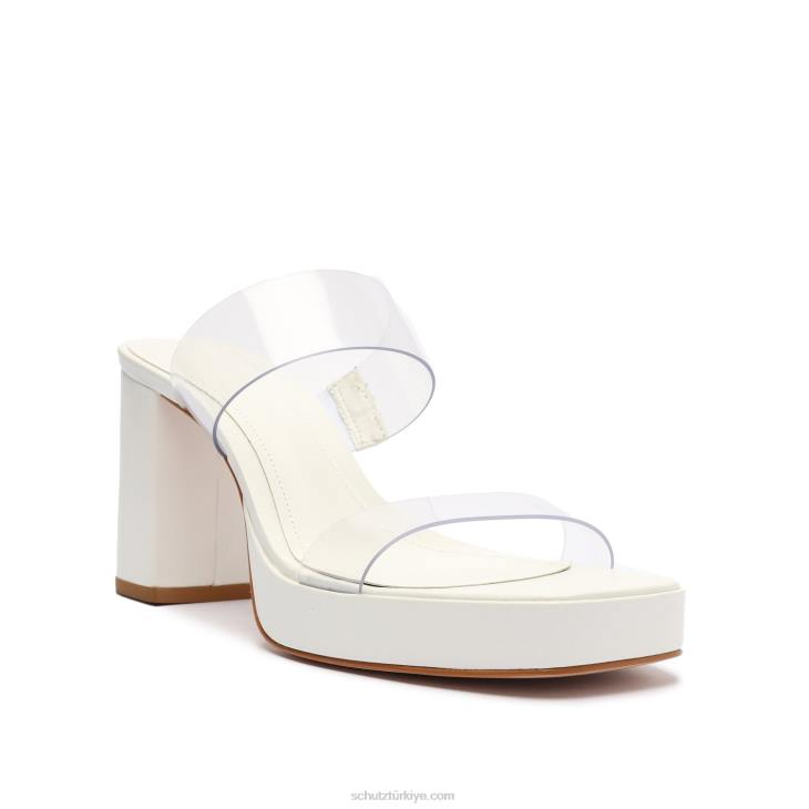 Schutz N42F659ariella platform vinil sandalet beyaz