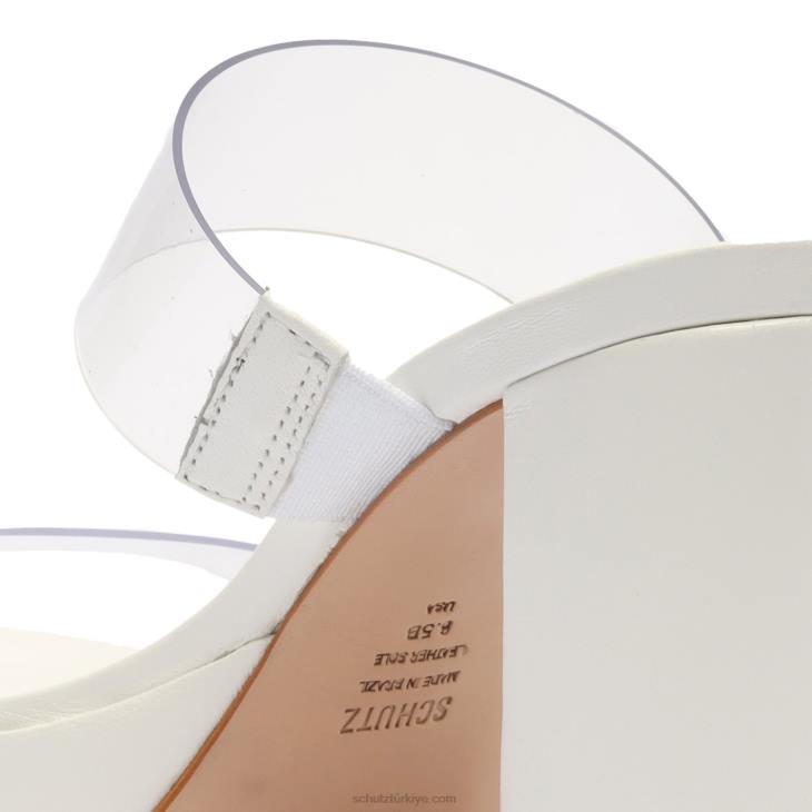 Schutz N42F659ariella platform vinil sandalet beyaz