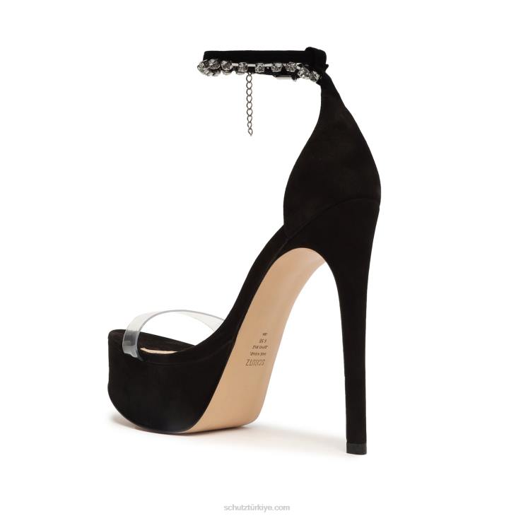 Schutz N42F660lah nubuk platform sandalet siyah