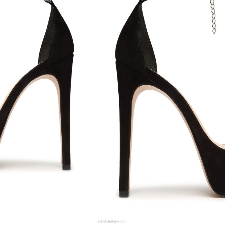 Schutz N42F660lah nubuk platform sandalet siyah