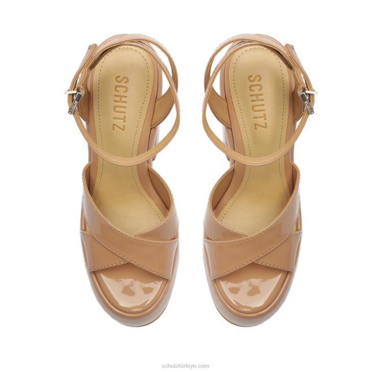 Schutz N42F669pattie rugan sandalet yeni şeftali