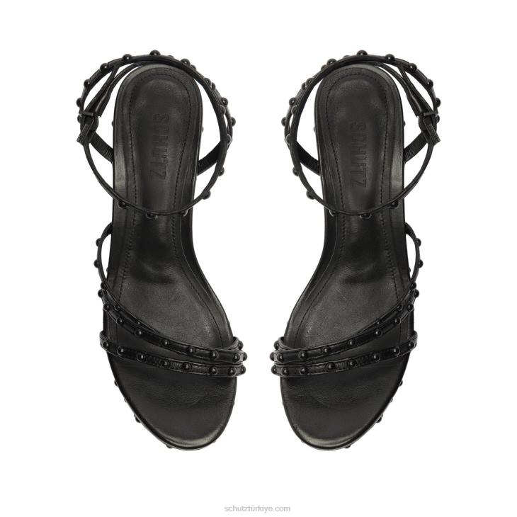 Schutz N42F677anne nappa deri sandalet siyah