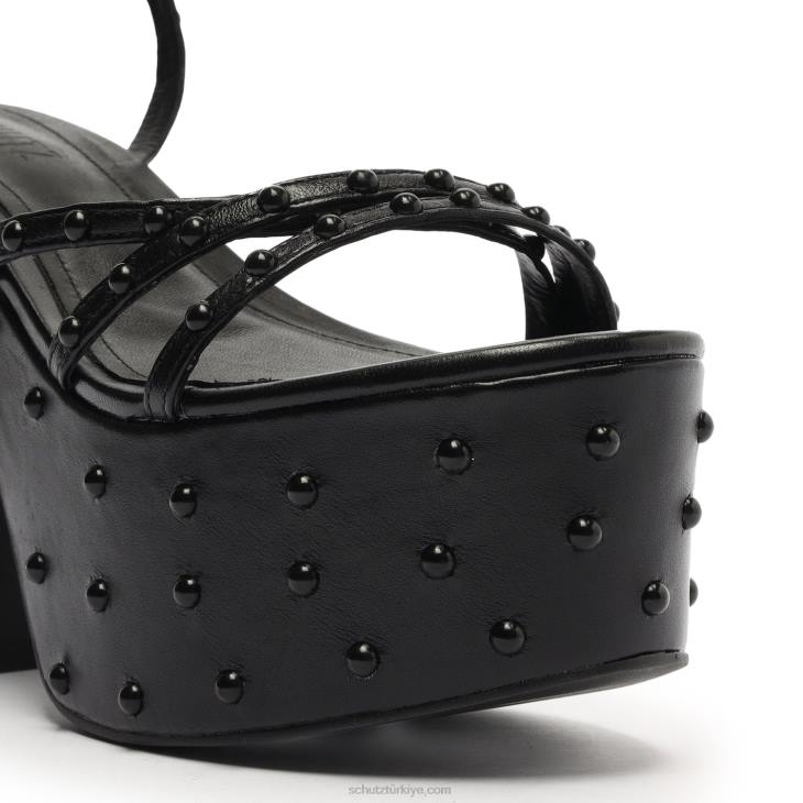 Schutz N42F677anne nappa deri sandalet siyah