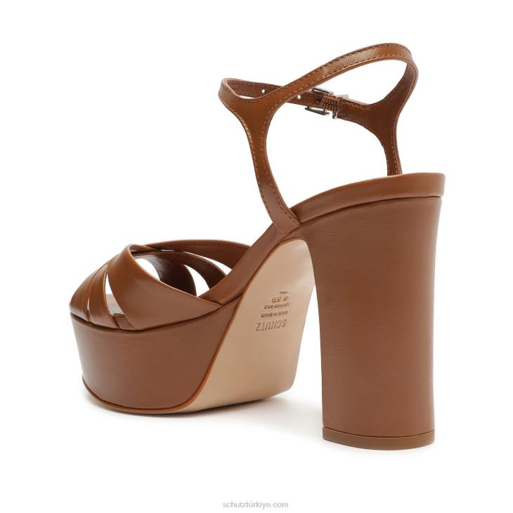 Schutz N42F681keefa nappa deri sandalet yeni ahşap