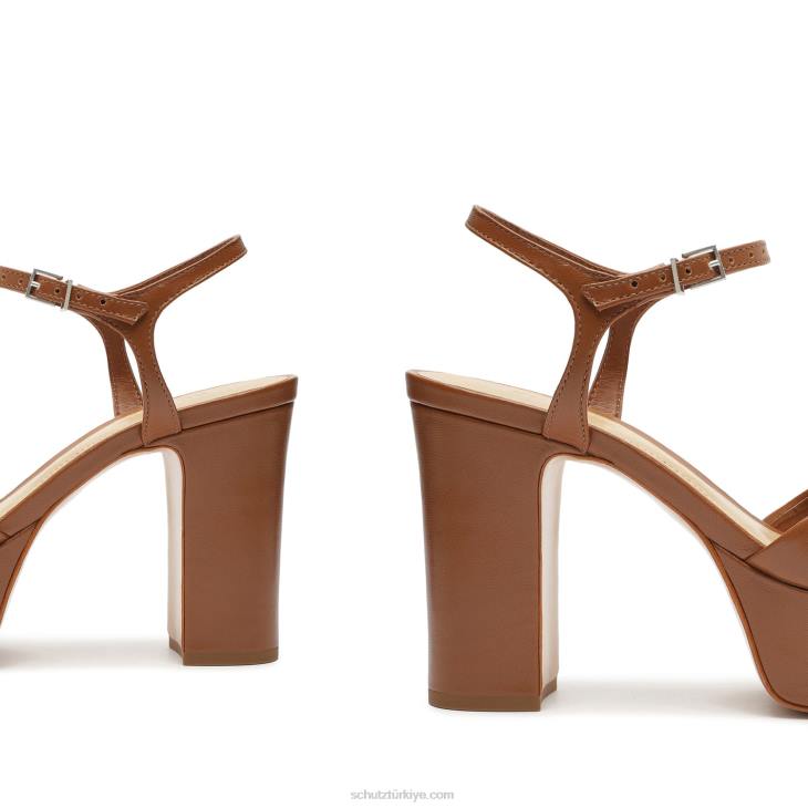 Schutz N42F681keefa nappa deri sandalet yeni ahşap