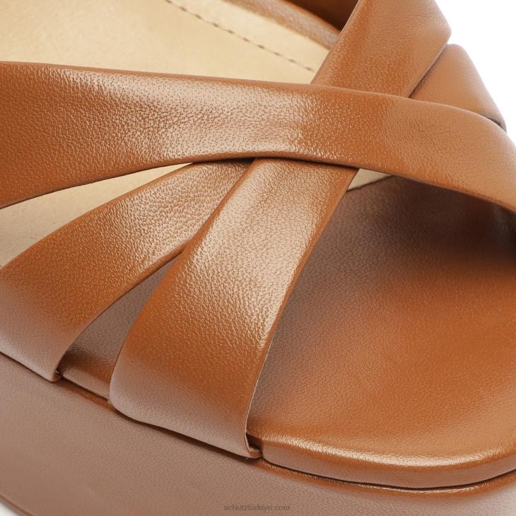 Schutz N42F681keefa nappa deri sandalet yeni ahşap