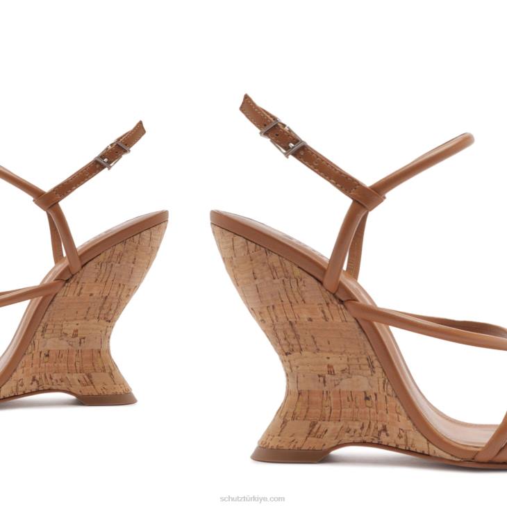 Schutz N42F455daryl nappa deri sandalet bal şeftali