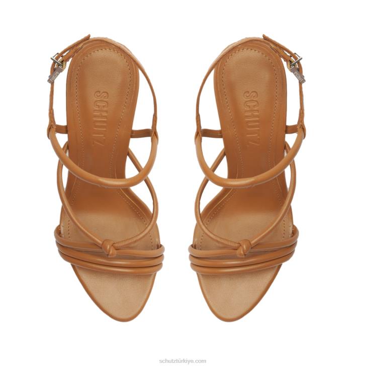 Schutz N42F455daryl nappa deri sandalet bal şeftali