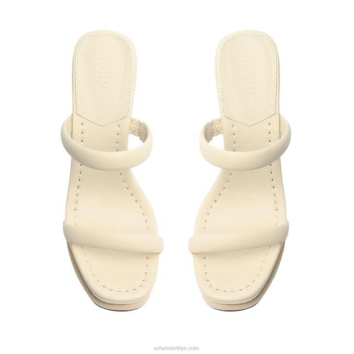 Schutz N42F464ully günlük Nappa deri sandalet inci