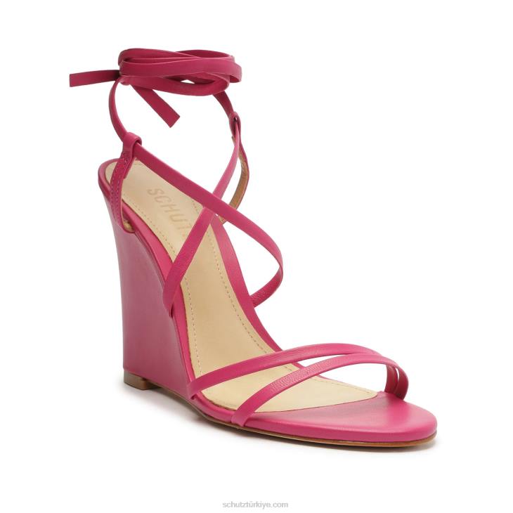 Schutz N42F474deonne gündelik Nappa deri sandalet sıcak pembe