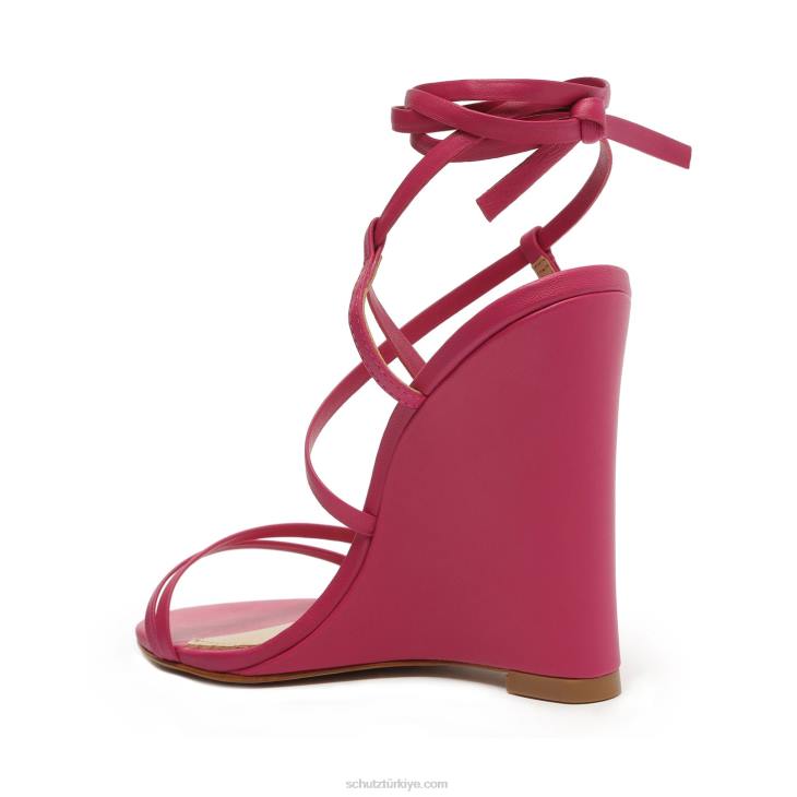 Schutz N42F474deonne gündelik Nappa deri sandalet sıcak pembe