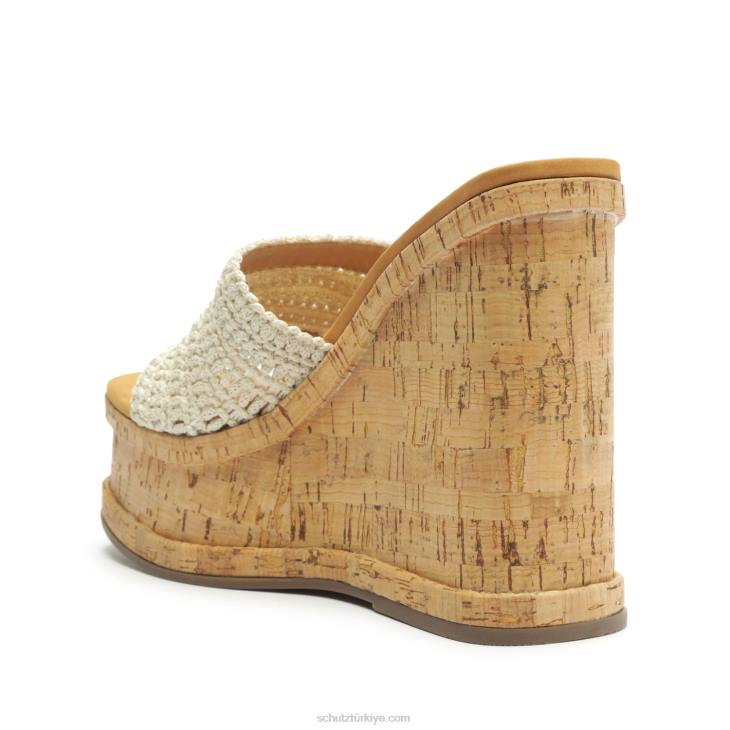 Schutz N42F476dalle rahat tira deri sandalet ham fildişi