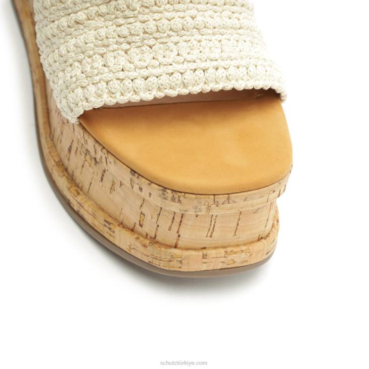 Schutz N42F476dalle rahat tira deri sandalet ham fildişi