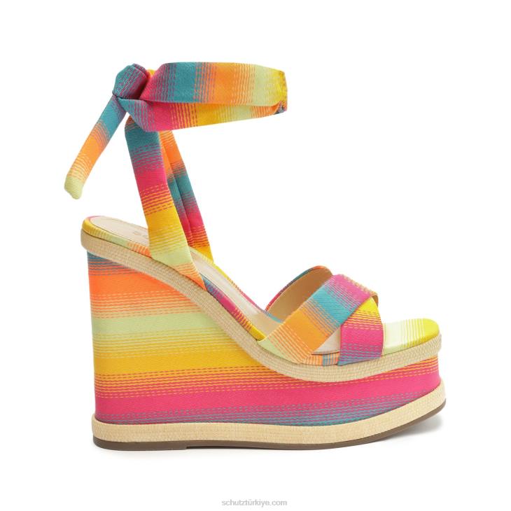 Schutz N42F479vitoria dalgalı deri sandalet gökkuşağı