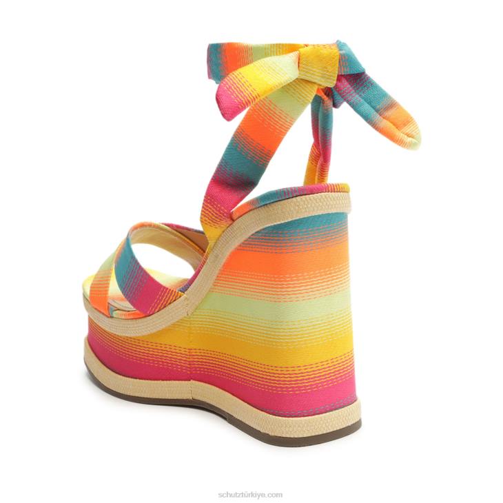 Schutz N42F479vitoria dalgalı deri sandalet gökkuşağı