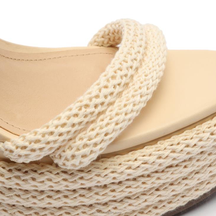 Schutz N42F481leeneh atanado deri sandalet yumurta kabuğu