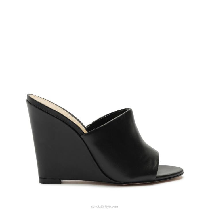 Schutz N42F482Lucy gündelik Nappa deri sandalet siyah