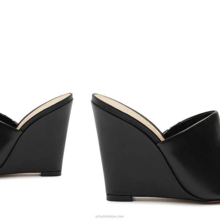 Schutz N42F482Lucy gündelik Nappa deri sandalet siyah