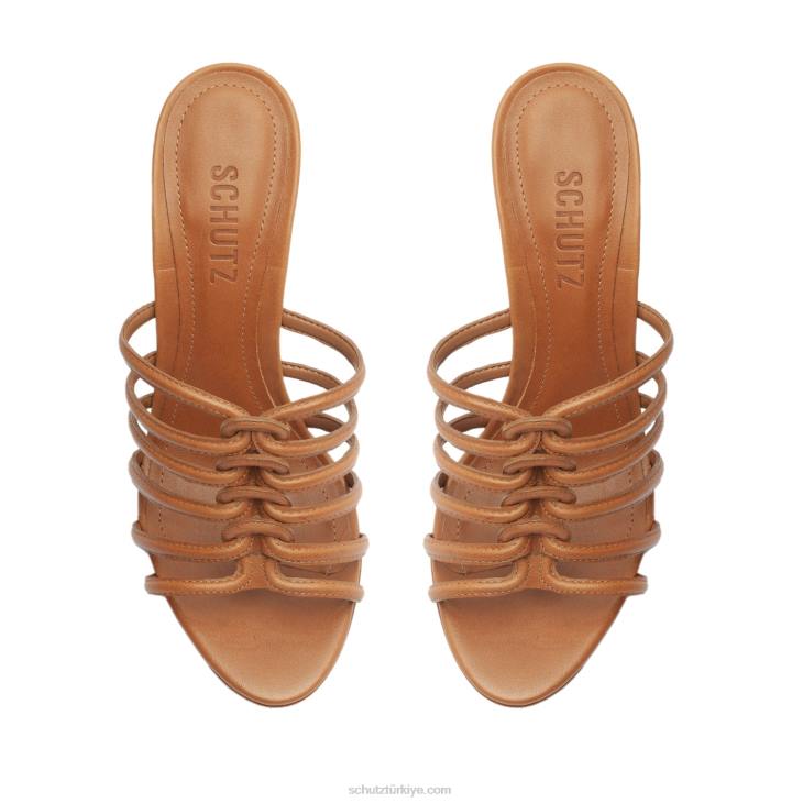 Schutz N42F483octavia dana derisi sandalet yeni ahşap