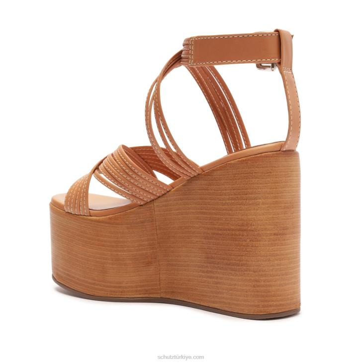 Schutz N42F487marcela atanado deri sandalet bal şeftali