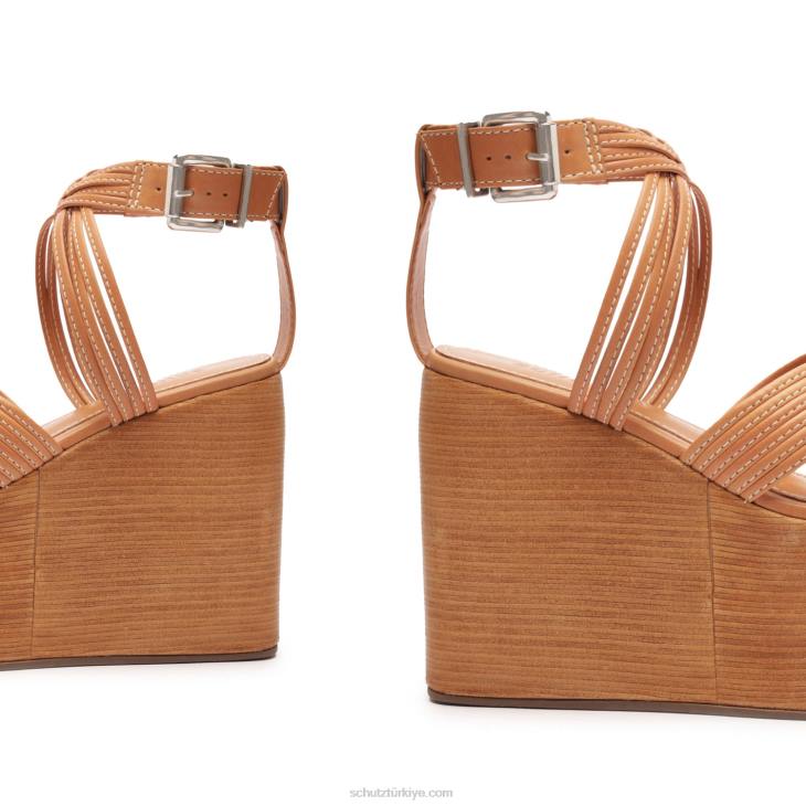 Schutz N42F487marcela atanado deri sandalet bal şeftali