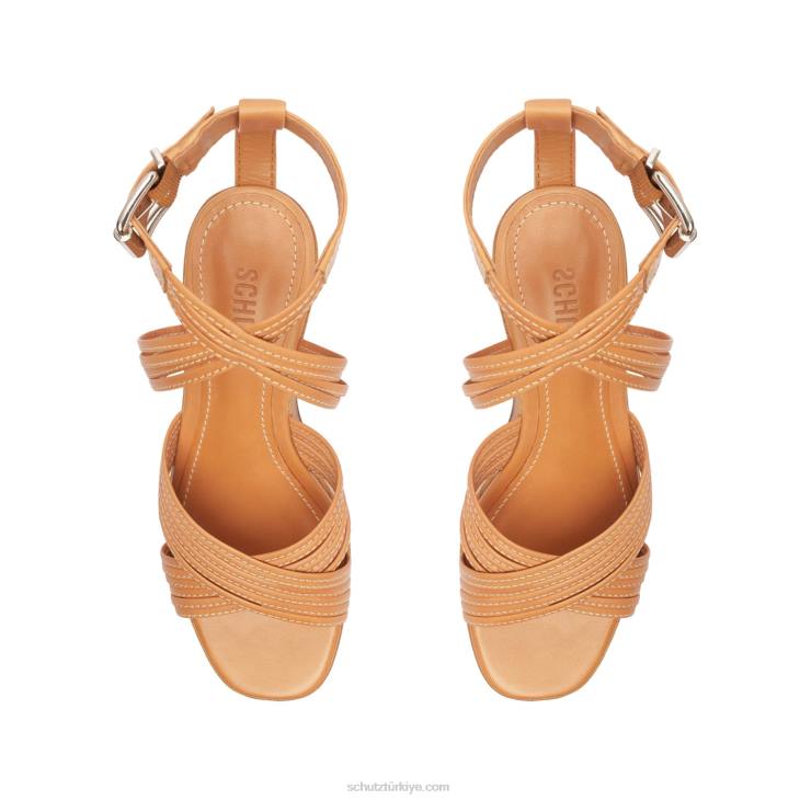 Schutz N42F487marcela atanado deri sandalet bal şeftali