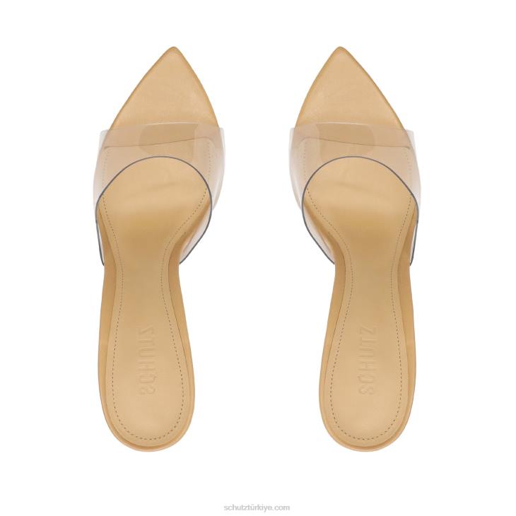 Schutz N42F495Luci vinil ve Nappa deri sandalet açık bej