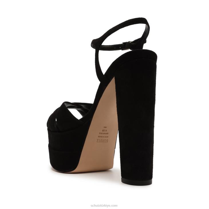 Schutz N42F100keefa yüksek süet sandalet siyah