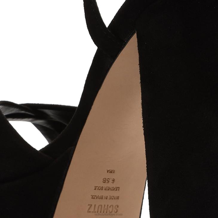 Schutz N42F100keefa yüksek süet sandalet siyah