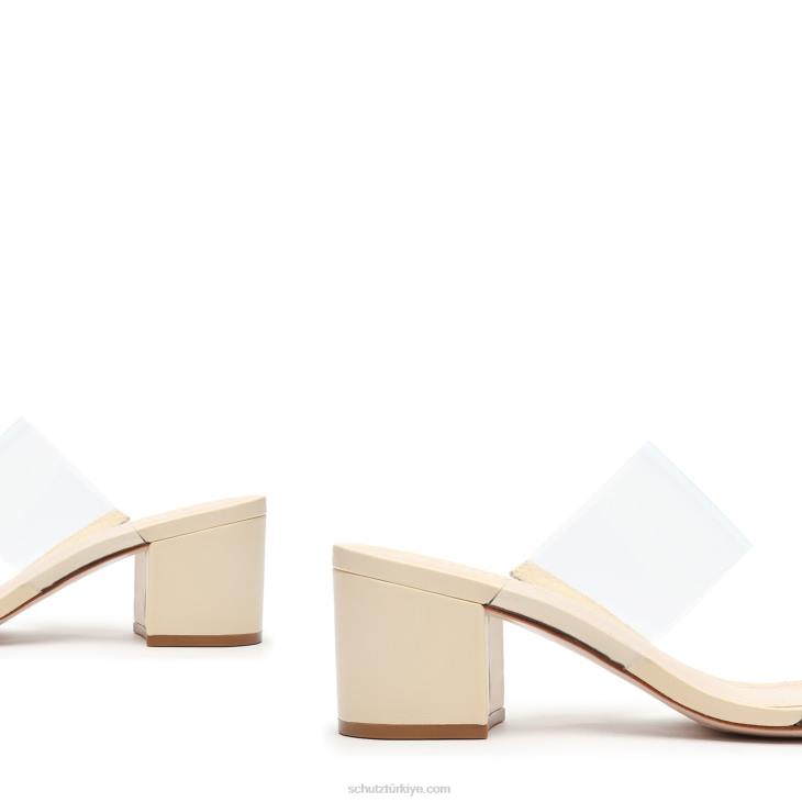 Schutz N42F107zafer vinil ve deri sandalet yumurta kabuğu