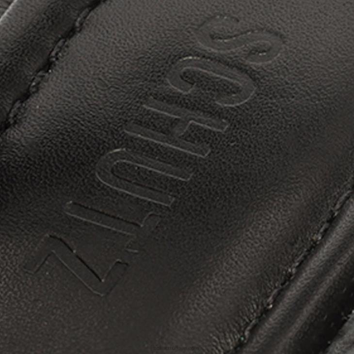 Schutz N42F114aletta deri sandalet siyah