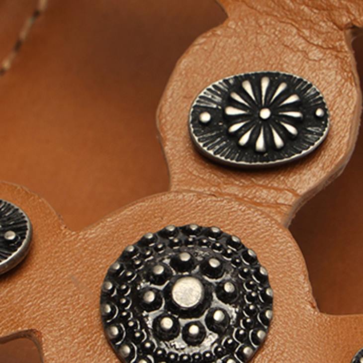 Schutz N42F115aletta deri sandalet derin bej