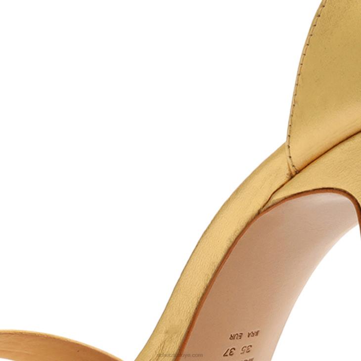 Schutz N42F119suzy lee metalik deri sandalet altın